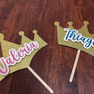 Princess/ Prince Crown Cake Topper