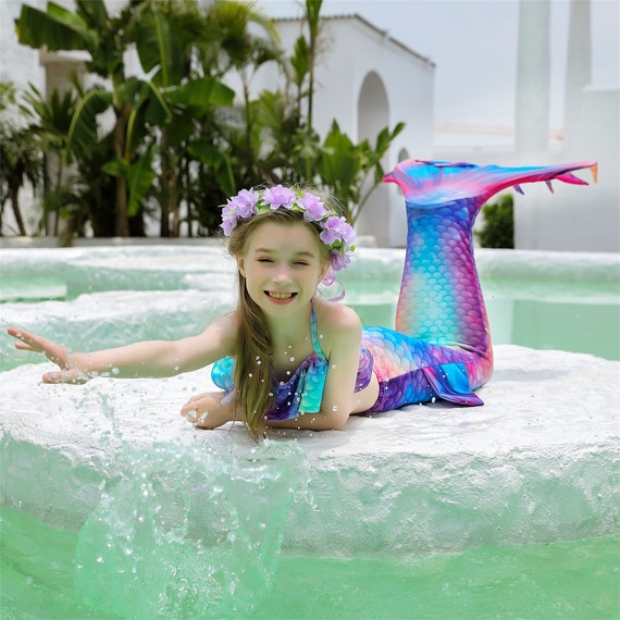 Coda di sirena per bambini 🧜♀️  Nuoto Fin Divertimento Mermaids Tail  Regno Unito