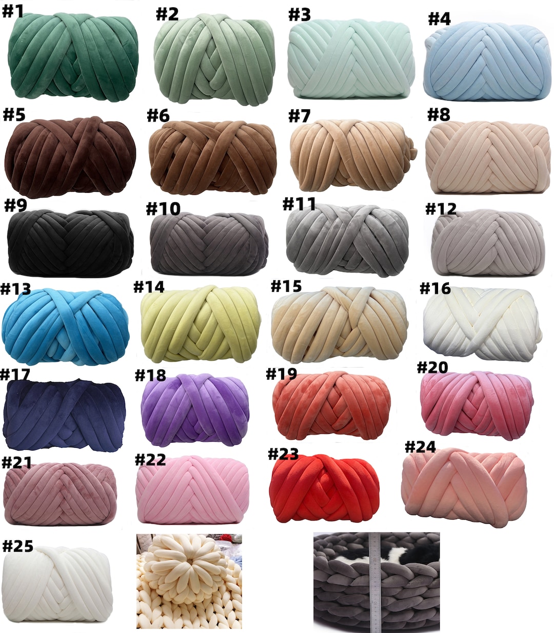 Velvet Chunky Yarn Chunky Knit Throw Blanket Arm Knit Blanket Giant