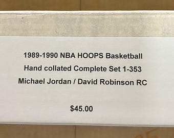 1989-1990 NBA HOOPS Basketball Complete Set 1-353 / Jordan David Robinson RC