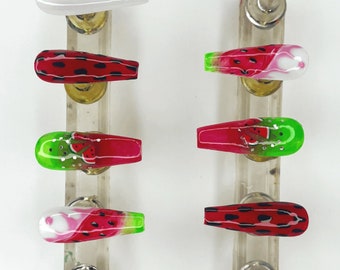 Juicy Fruit Press On Nails: Watermelon