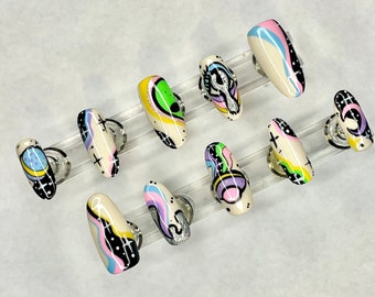 Space Trip Press On Nails