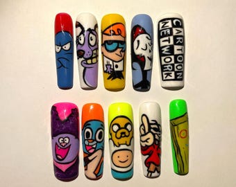 Cartoon Network Inspired Press On Nails