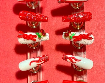 Fire Hot Red Press On Nails