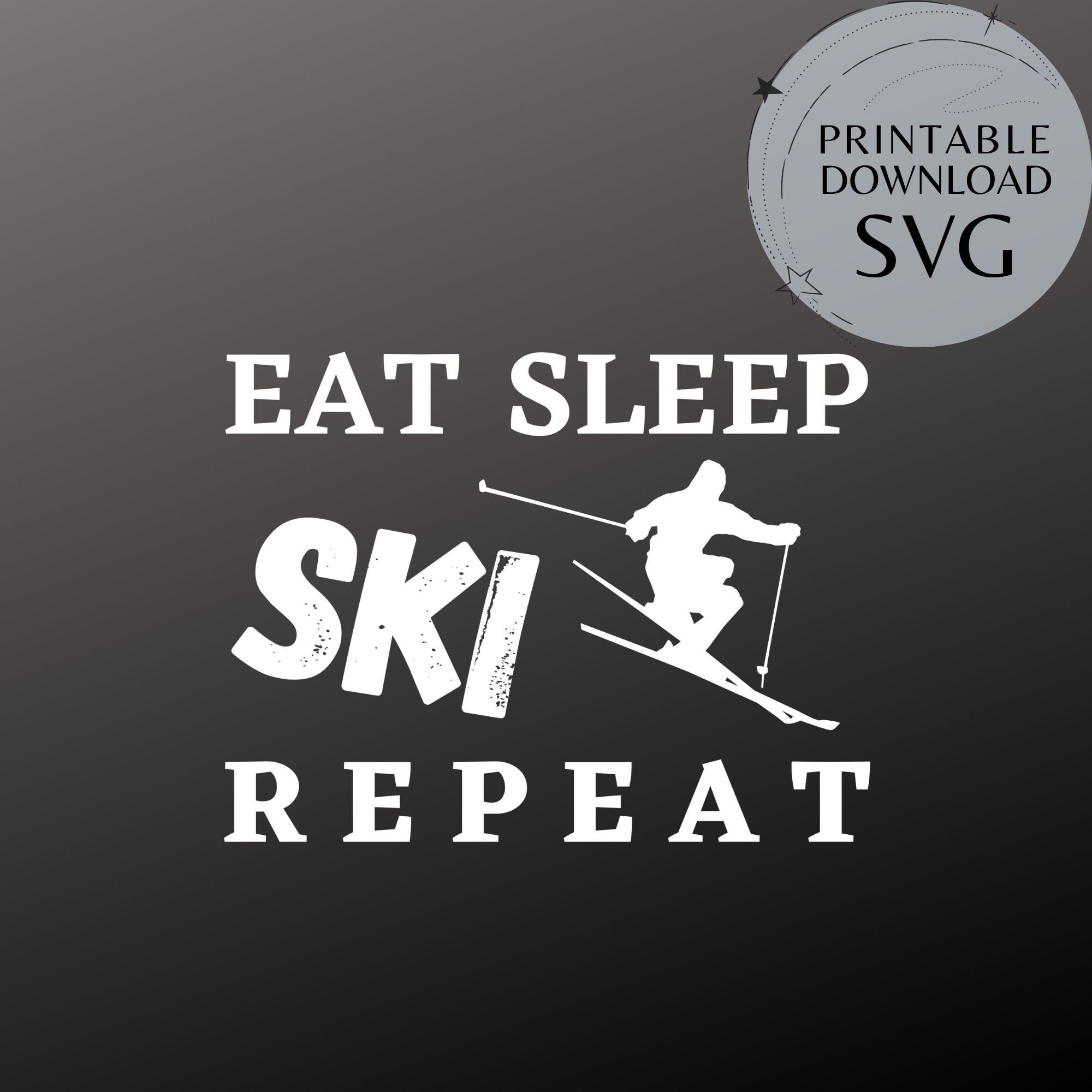 Razernij Brochure Transplanteren Eat Sleep Ski Repeat - Etsy