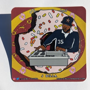 J Dilla Donut Enamel Pin | Hip hop | 3 inch hard enamel pin