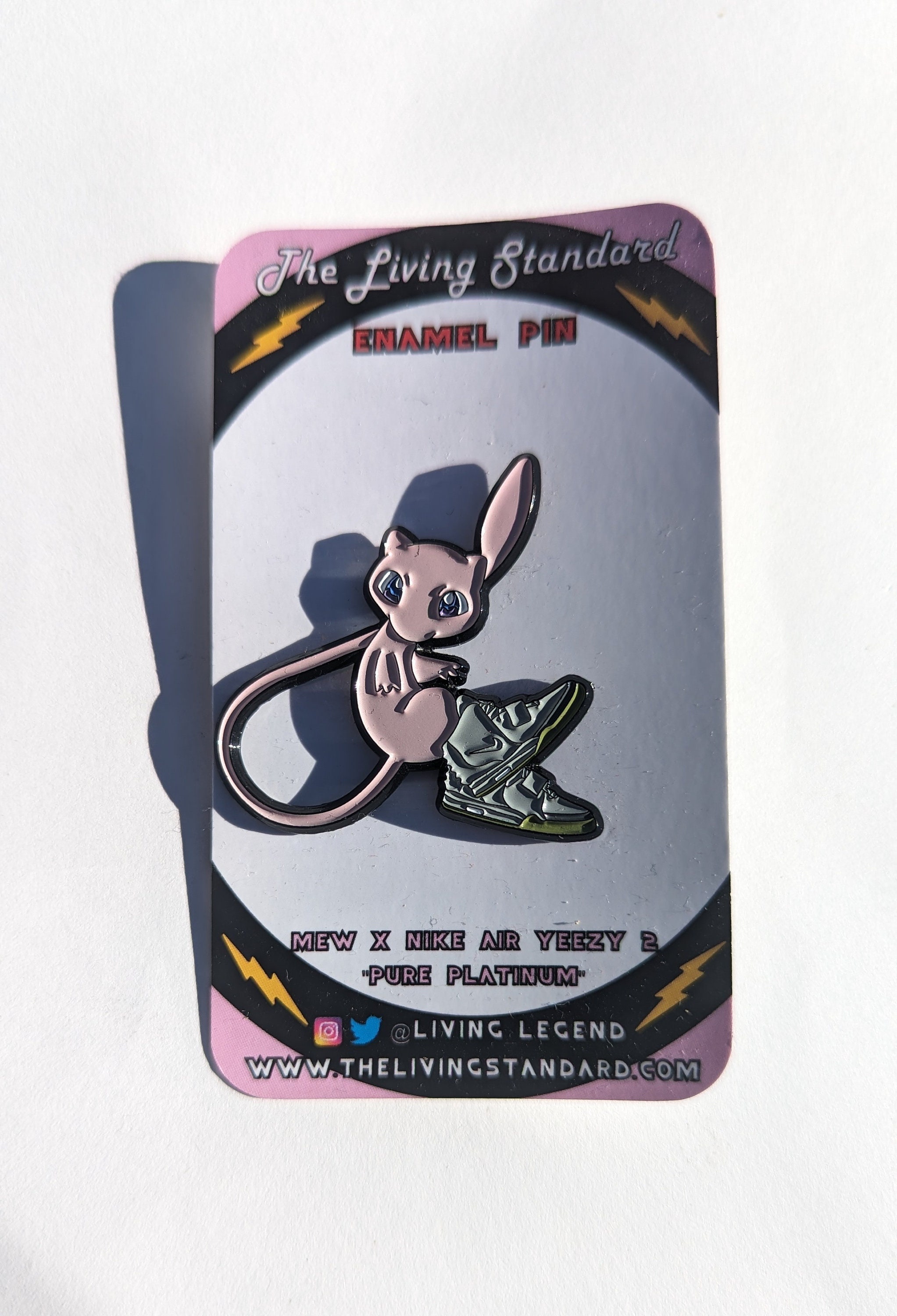 Mew X Nike Air Yeezy 2 pure Platinum Enamel Pin Etsy