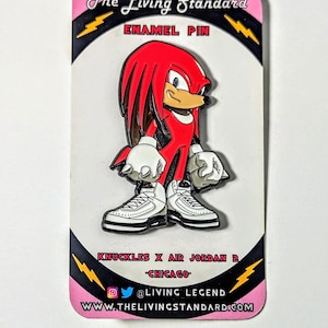 Knuckles x Air Jordan 2 &quot;Chicago&quot; Enamel Pin