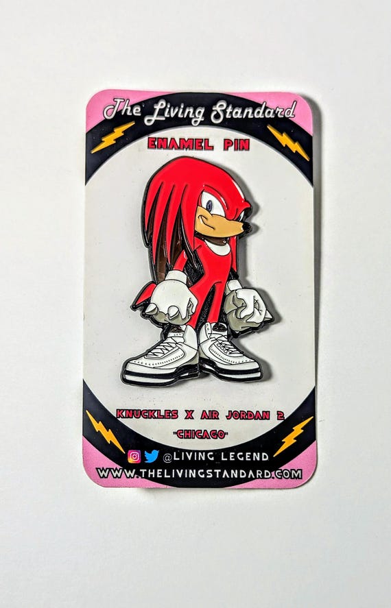 Knuckles x Air Jordan 2 "Chicago" Enamel Pin