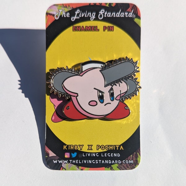 Kirby x Pochita enamel pin | lapel pin | Chainsaw Man inspired pin