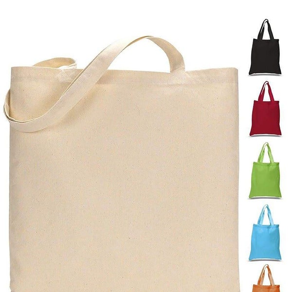Blank Bulk Canvas Cotton Tote Bags Wholesale, Natural Reusable Cloth Fabric Plain Bags Decorating, Heat Press, Printing, DIY