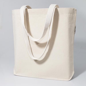 Blank Bulk Canvas Tote Bags Wholesale Organic , Natural Color Plain ...