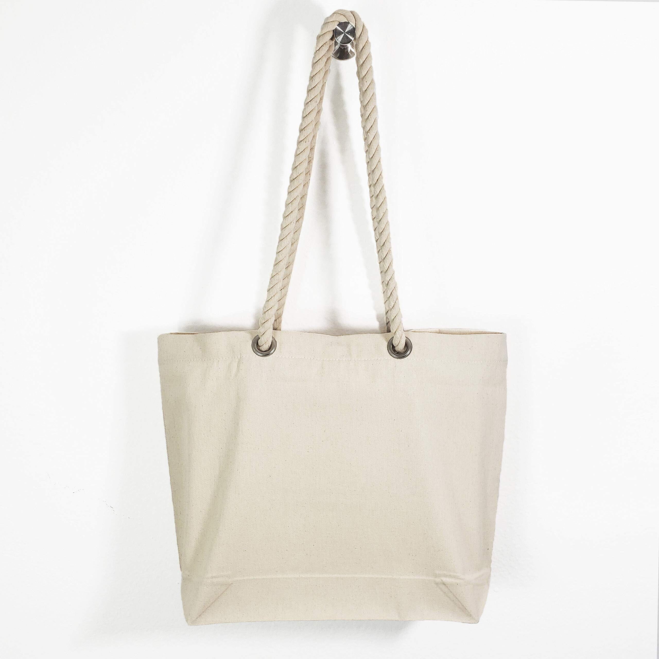 TBF 12 Pack Blank Canvas Tote Bags With Gusset, 100% Cotton Canvas