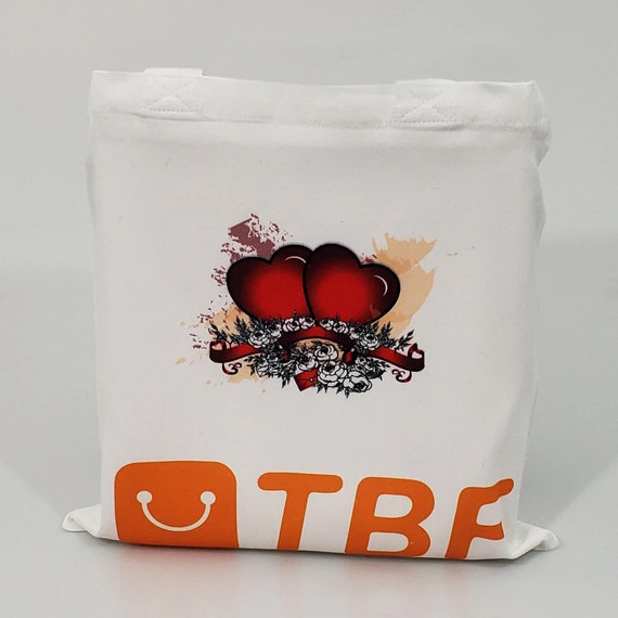 TBF Wholesale Blank Sublimation 100% Polyester Canvas Tote Bags White 15 by  16 