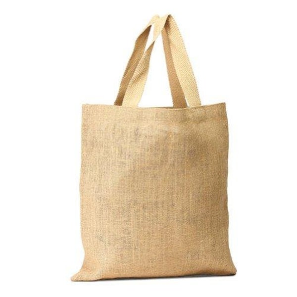 Burlap Gift Bags with Handles Tote Bags Bridesmaid Welcome Tote Bag Blank Reusable Burlap Tote for Wedding, Grocery Shopping - 15"W x 16"H