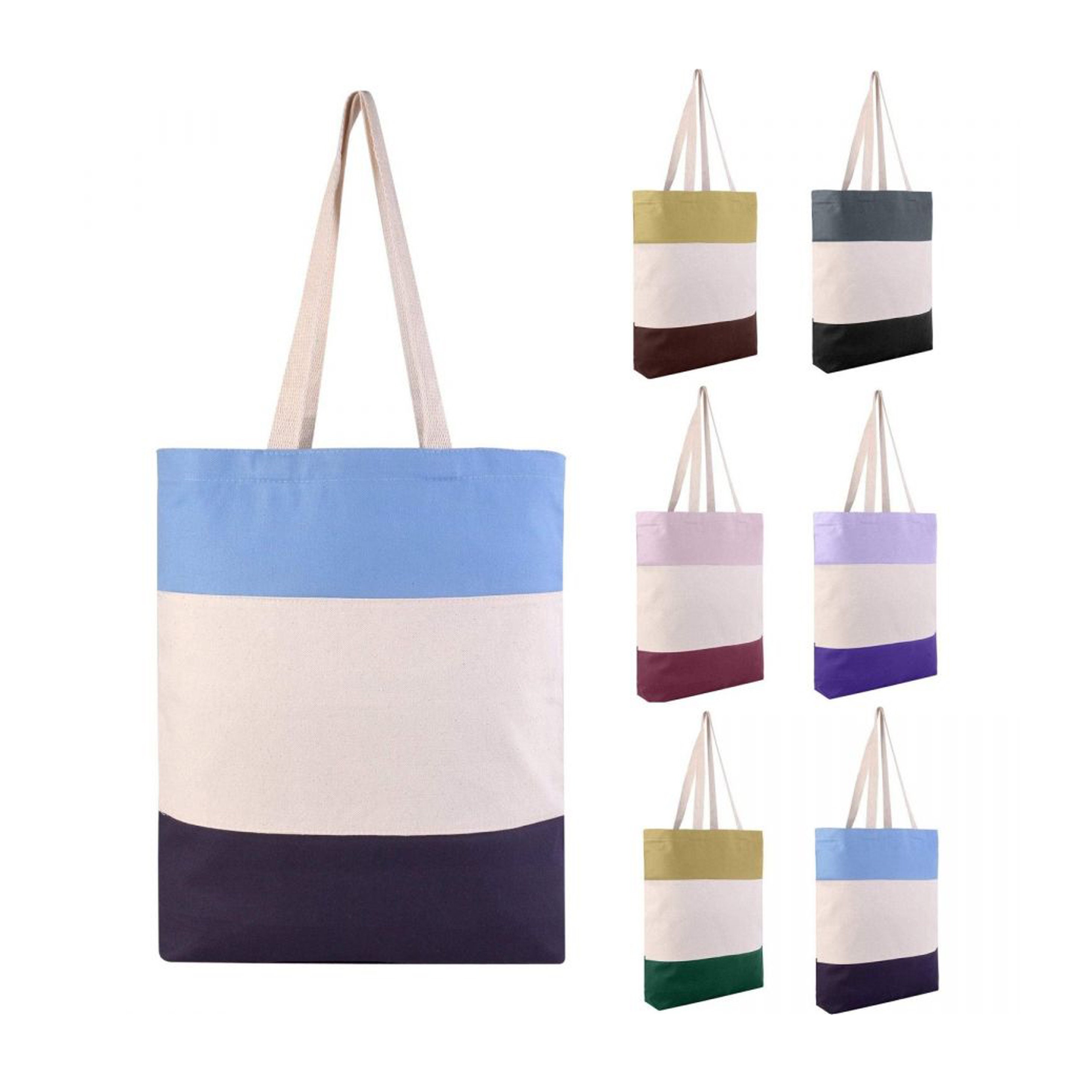 Canvas Tote Bags Wholesale Blank Cotton Canvas Totes in Bulk 14x15x4 Sturdy  High Quality Reusable Bags 