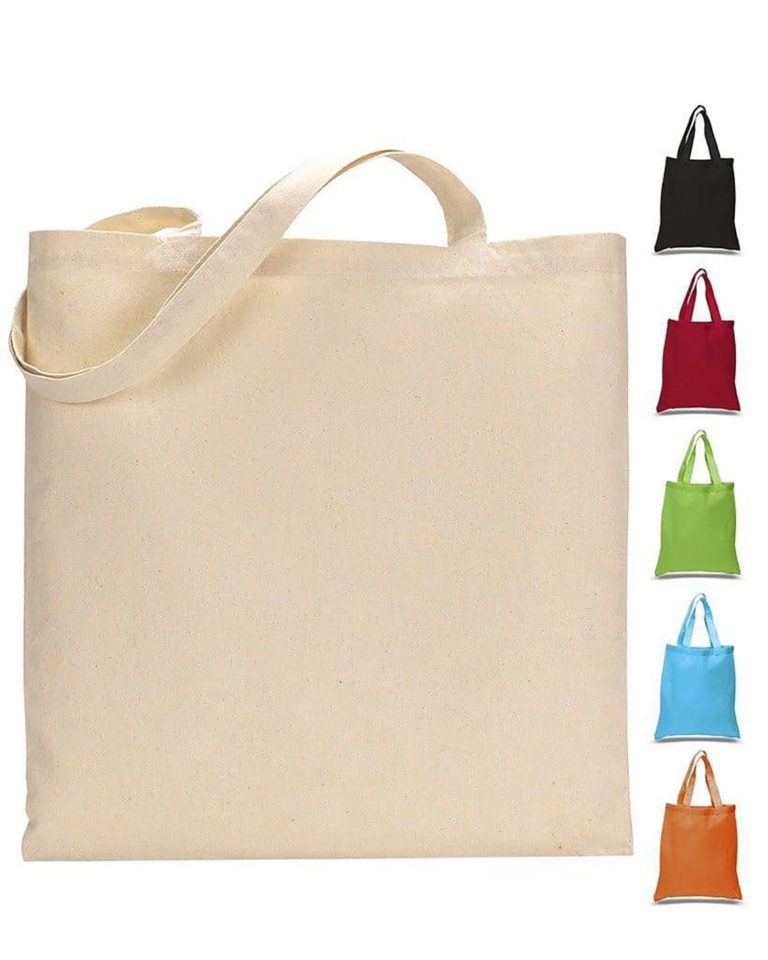 12 Pack Wholesale Sublimation Tote Bags Blank Canvas Tote Bags Grocery Bags  for Heat Transfer Vinyl DIY Crafting White
