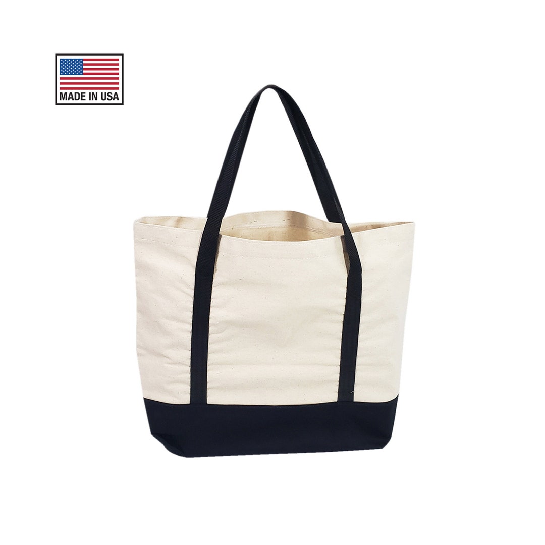 Made in USA Blank Canvas Tote Bags Sturdy Cotton Canvas Totebags