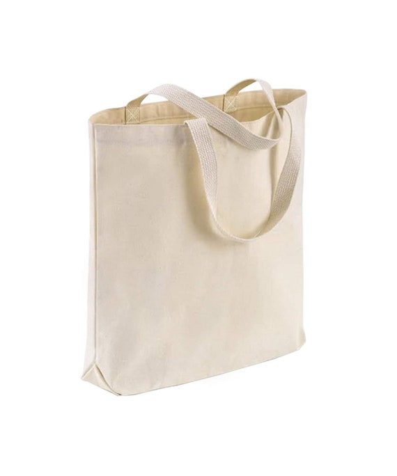 3 Blank Natural Beige Color Canvas Tote Bags Plain Bag Canvas Eco