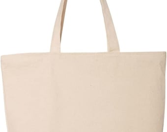 TBF - 12 Pack Large Canvas Tote Bags with Zipper, 100% Cotton Canvas Tote Bags, Blank Canvas Bags, Blank Arts and Crafts bags