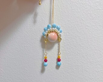 Peking Opera Blues Pendant | Brooch | Earrings｜16+极品女王贝单珠｜刀马旦吊坠｜胸针｜耳环
