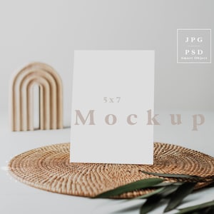 Boho Einladung Mockup, 5x7 Karte Mockup, Hochzeitseinladung Mockup, Hochzeit Briefpapier Mockup, Einladungskarte Mockup, Briefpapier Mockup C6