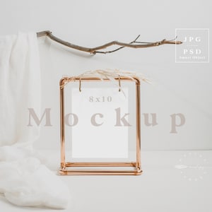Framed sign mockup, 8x10 frame mockup, wedding sign mockup, rose gold frame mockup, sign mockup psd, poster mock ups, 8x10 poster mockup