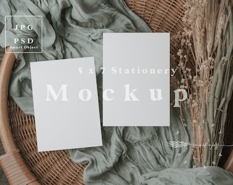 5x7 card mockup, 5x7 invitation mockup, wedding invitation mock up, wedding stationery mockup, invitation card mockup, boho card mock up C4