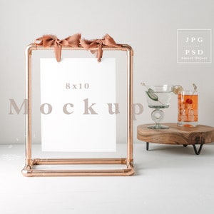 Framed sign mockup, bar sign mockup, bar menu mockup, 8x10 sign mockup, gold frame mockup, bar mockup, wedding sign mockup, 8x10 mockup L1