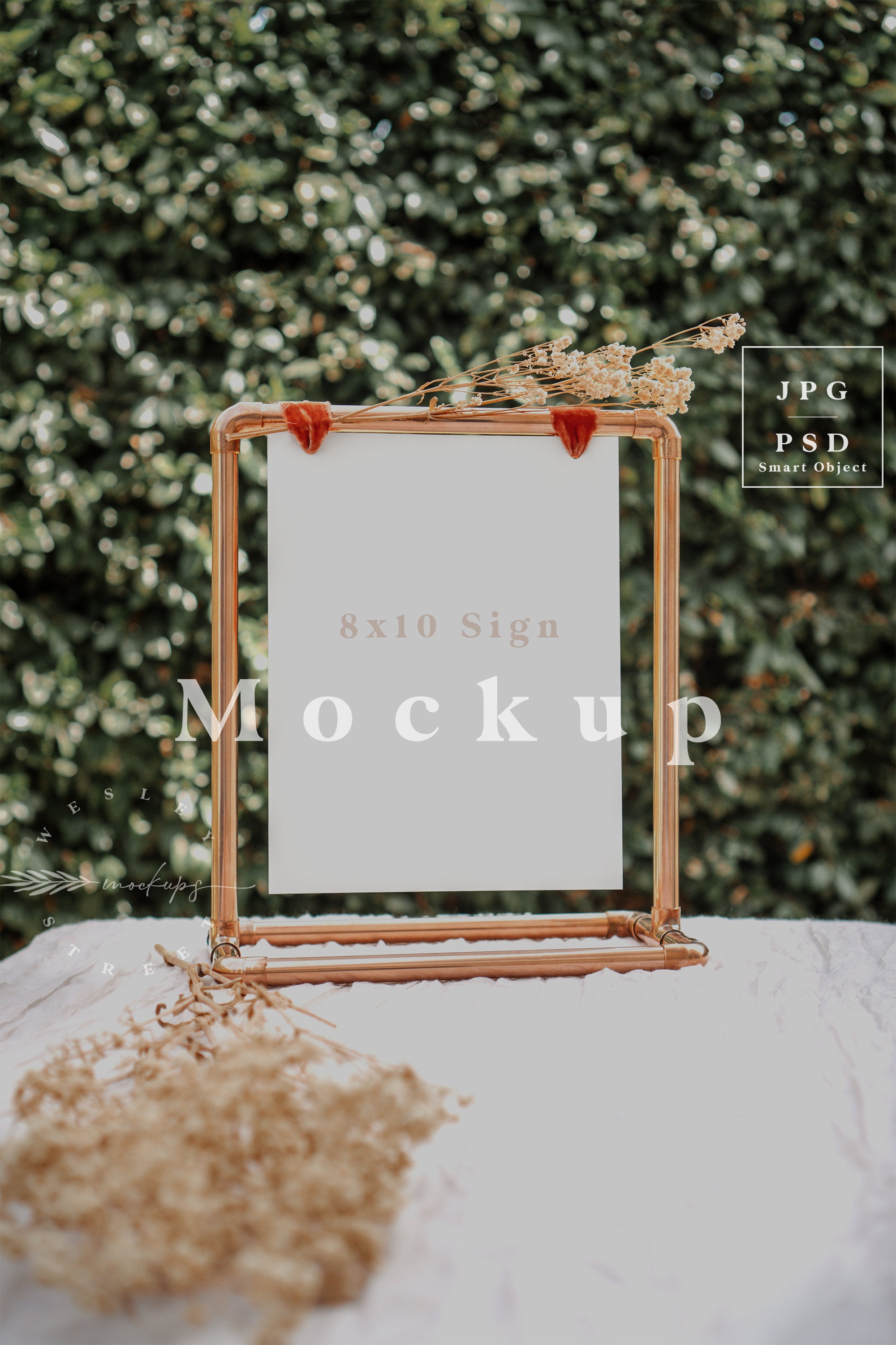 Wedding sign mockup, rose gold frame mockup, 8x10 frame mockup, wedding sign mock up, framed sign mockup, bar mockup, menu mockup