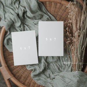 5x7 invitation mockup. Boho wedding stationery mockup. Modern wedding invitation mockup.