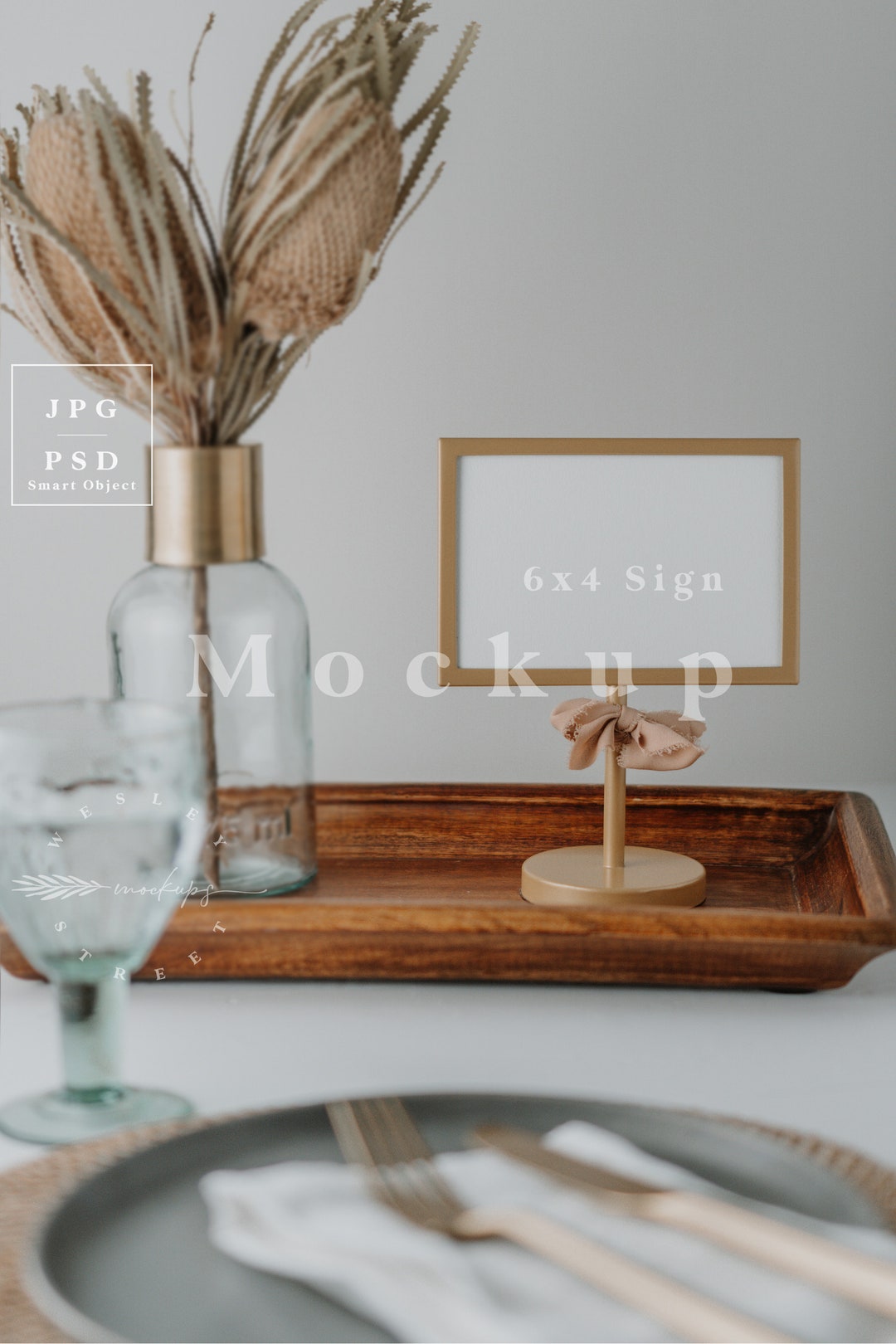 Table Number Mockup Gold Frame Mockup Wedding Sign Mockup Etsy