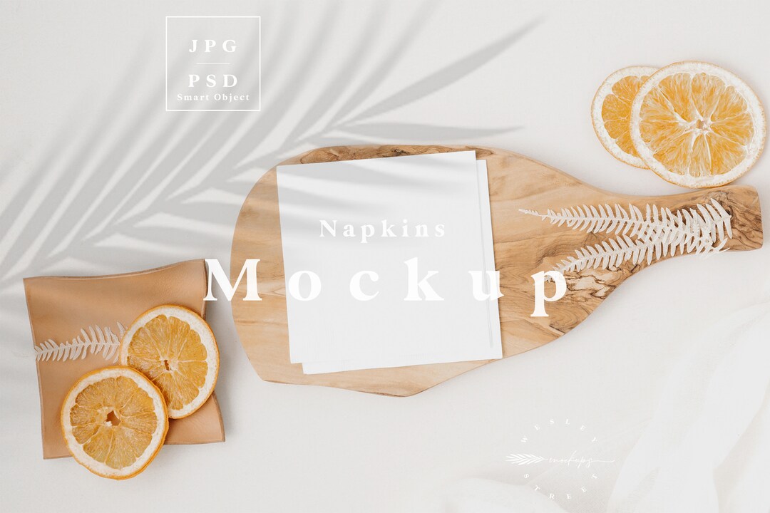 Napkin Mockup, Paper Napkin Mockup, Cocktail Napkin Mockup, Wedding