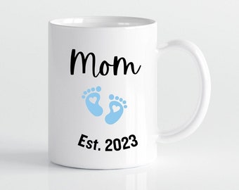 Personalized Coffee Mug, Custom Photo Mug, First Time Mom Mug, First Time Dad Mug, Pregnancy Reveal, Coffee Mug Set, Baby Shower Gift,