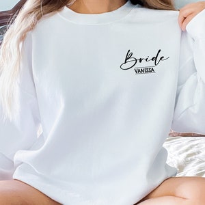 Bridesmaid Sweatshirt: Bridal Party Wedding Day Gift