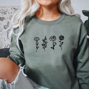 birth month flower sweatshirt, birth month flower shirt, birth month flower, birth flower, flower birth month, flower shirt for mom, flower