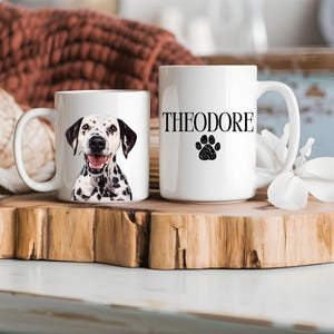 Personalized Pet Photo Mug with Name and Paw Print, Gift for New Pet Owner, Dog Memorial Gift, Loss Of Pet Gift, Custom Pet Mug for Birthday