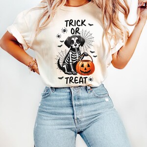 Dog Skeleton Halloween Shirt, Halloween Shirt, Gift for Dog Lover Halloween, Halloween Dog Xray Skeleton Shirt, Trick or Treat Tshirt, Dogs