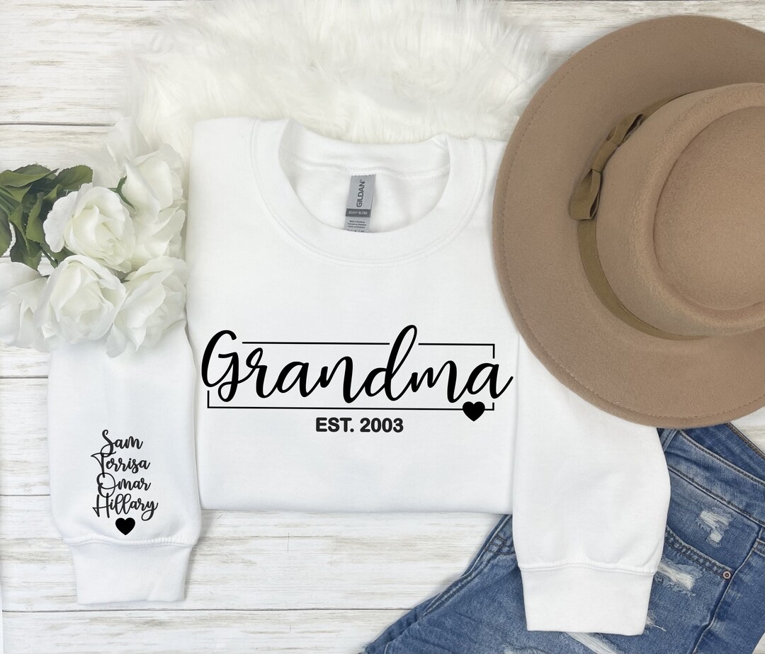 Grandma Sweatshirt With Names, Grandma Sweatshirt, Grandma Sweatshirts
