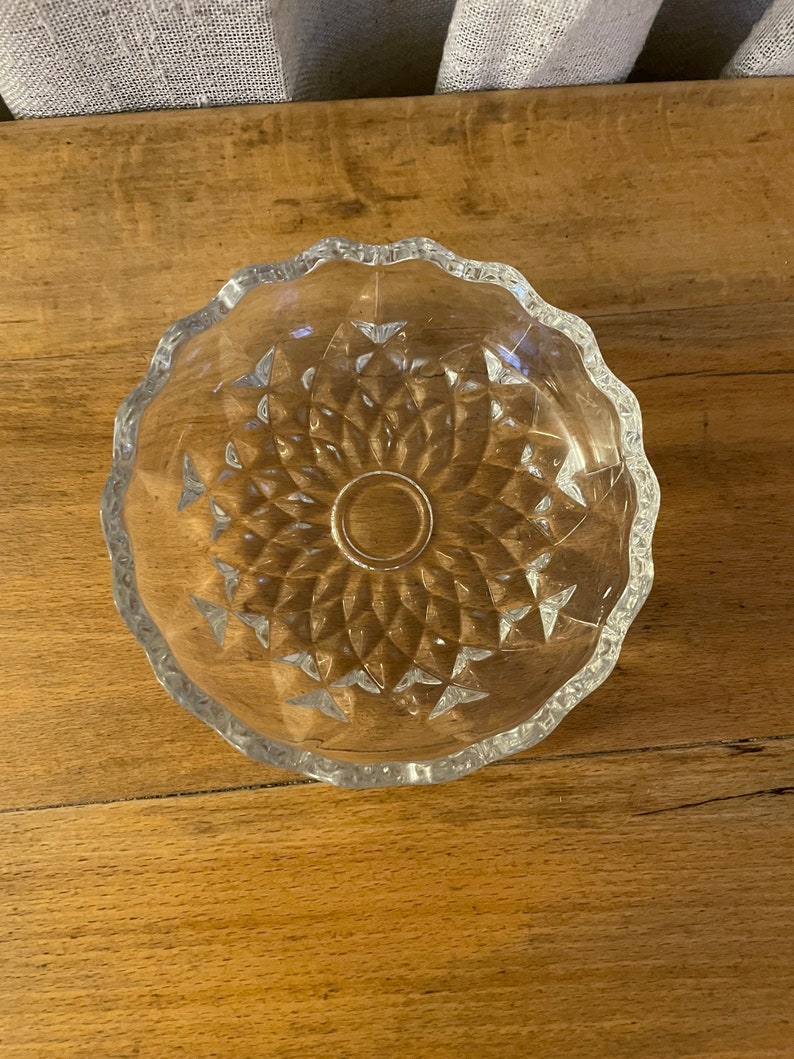 Vintage Decorative Glass Bowl Etsy
