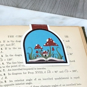 Imagination Magnetic Bookmark, Planner Accessory, Reading Accessory, Cute Bookmark, Gift for Readers, Book Lover, Mushroom Bookmark