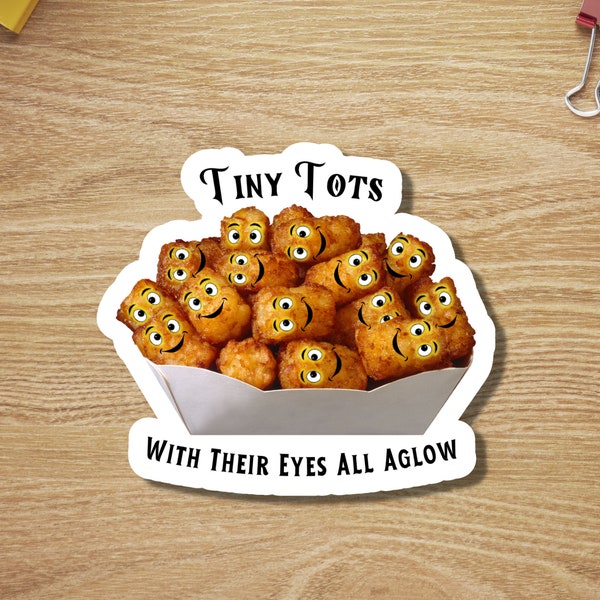 Sticker drôle de Noël, petits enfants aux yeux brillants, bas de Noël, cadeau de Noël, autocollant jeu de mots, autocollant sarcastique