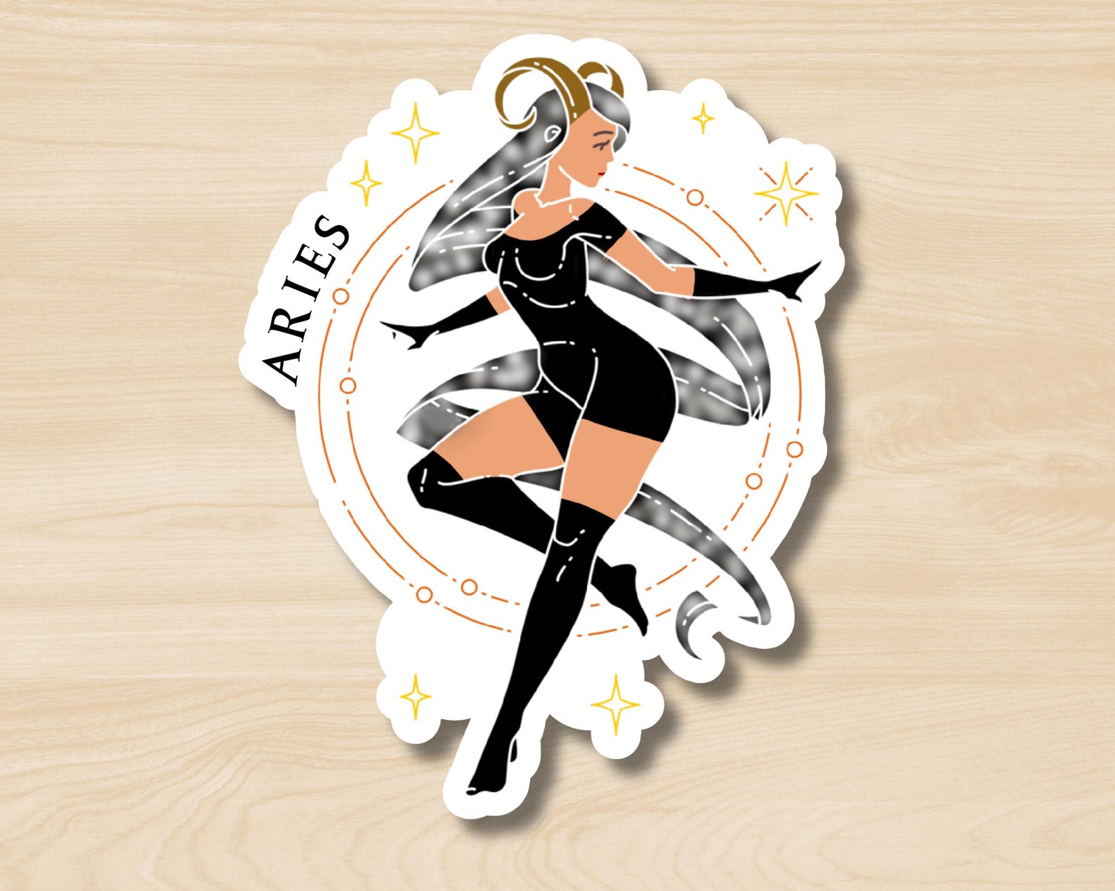 Aries Sticker, Zodiac Sign Sticker, Horoscope, Aries Gift, Aries Queen ...