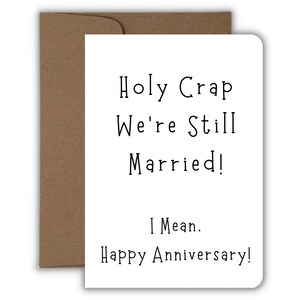 Funny Anniversary Card for Husband Wife, Marriage Humor Card, Funny Love Card, Anniversary Gift for Spouse image 1