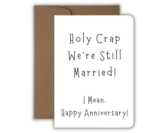 Funny Anniversary Card for Husband Wife, Marriage Humor Card, Funny Love Card, Anniversary Gift for Spouse