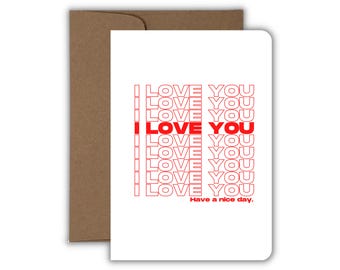 Funny Love Card for Boyfriend Girlfriend, Romantic Card for Partner, Just Because Card, Modern Love Card