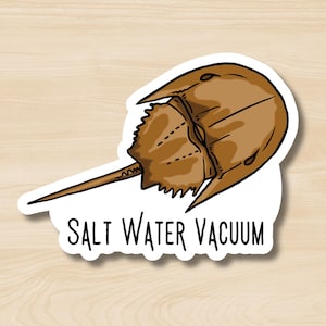 Horseshoe Crab: Salt Water Vacuum Sticker, Funny Crab Sticker, Cute Ocean Animal Sticker, Aquarium Animal, Rename the Animals, The New Zoo