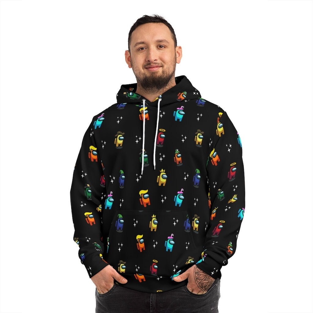 among us hoodie black