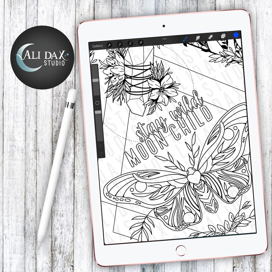 Mystic design 1/5 Printable Coloring Page for Adults &amp; Kids - Etsy