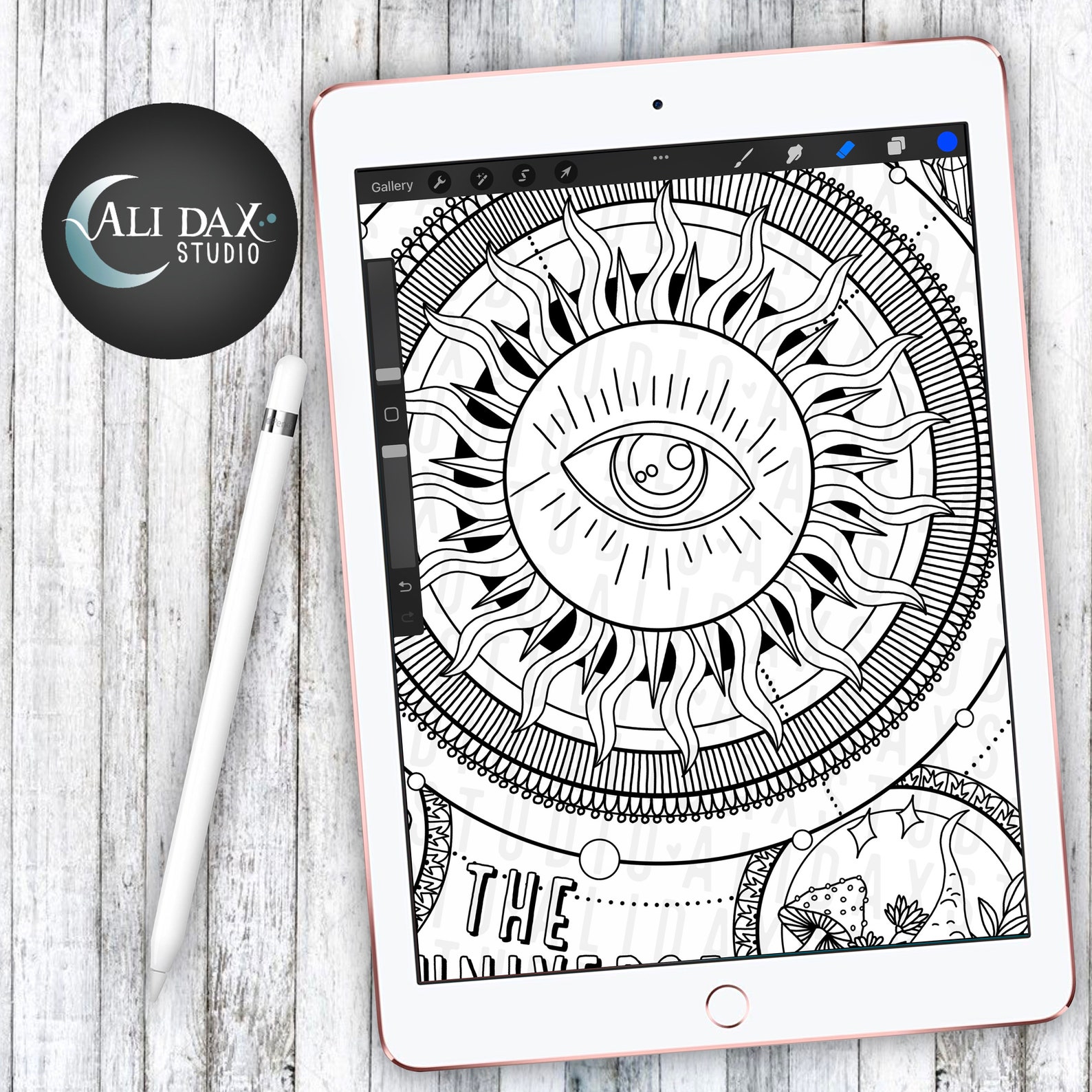 Mystic 5 Pack Printable Modern Coloring Pages Witchy - Etsy